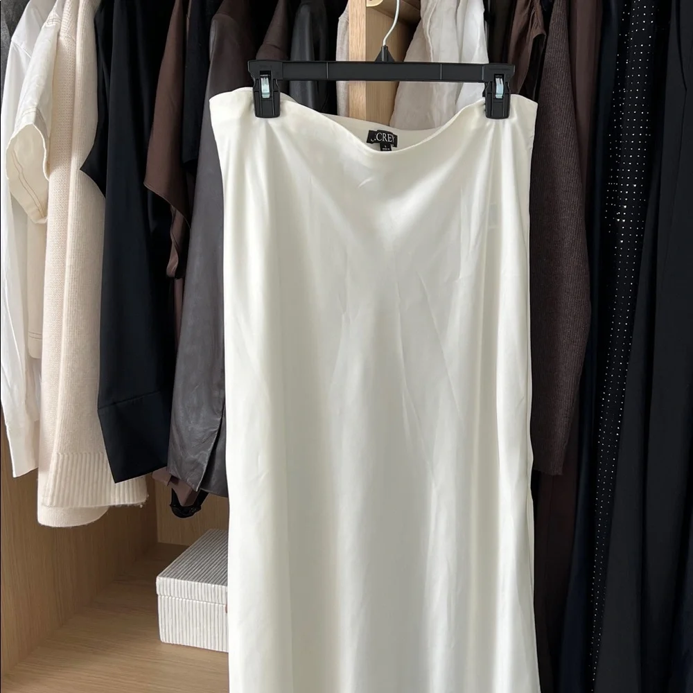 J. Crew Gwyneth slip skirt white Size L - Picture 3 of 7